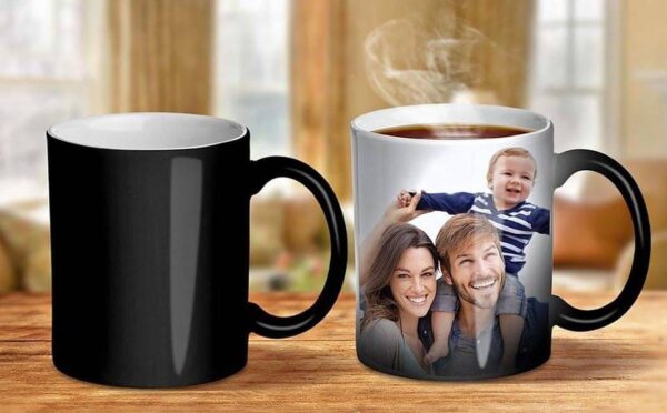 Magic mug customizable round handle ( ম্যাজিক মগ প্রিন্ট গরম কিছু ঢাললে ছবি ভেসে উঠবে ) - Image 2