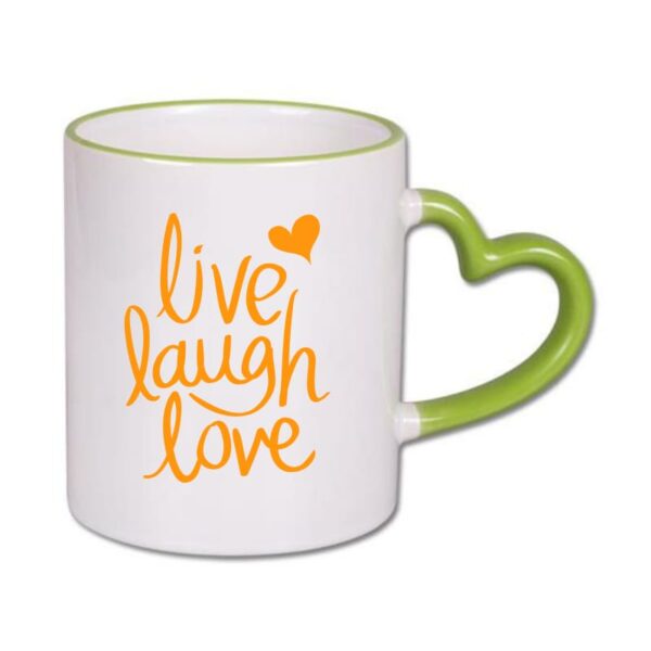 Rim color heart shape customizable mug print( লাভ হ্যান্ডেল মগ ১০০% কোয়ালিটিফুল প্রোডাক্ট ) - Image 2