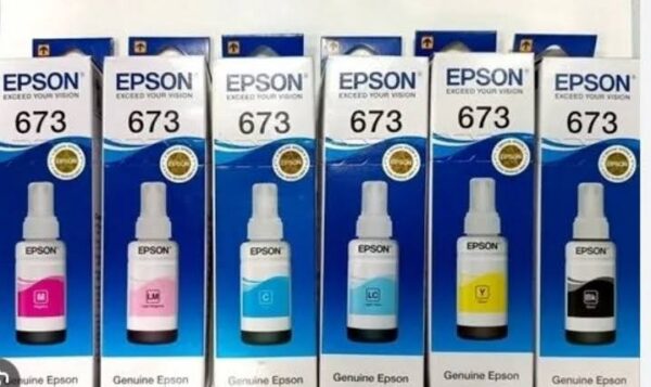 Epson 673 Original 6 Pcs Set Printer Ink Bottle Refill (Copy)